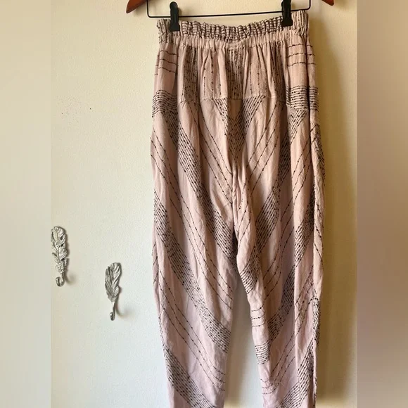 FREE PEOPLE Once Upon Yarn Dye Boho Harem Ankle Pants in Keepsake Lilac Size XS - Picture 10 of 11